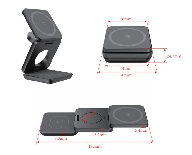 Magnetic Suction Wireless Charging And Folding Phone Holder - Jrw solutions