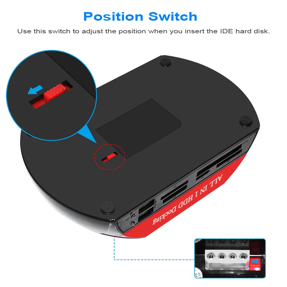 USB 2.0 Type C Dual IDE SATA External Hard Drive Docking Station - Jrw solutions