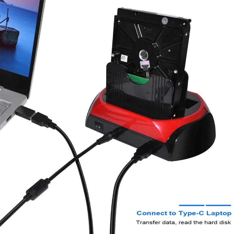 IDE Docking Station Dual Slots External Hard Disk Enclosure - Jrw solutions