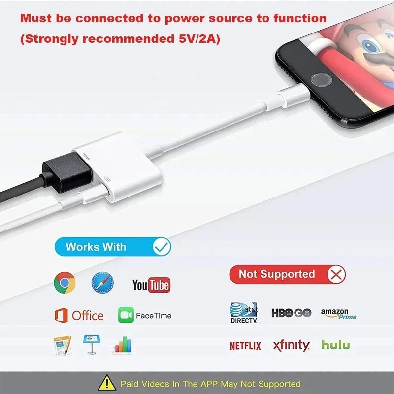 HDMI-compatible Adapter projection cable Connector - Jrw solutions