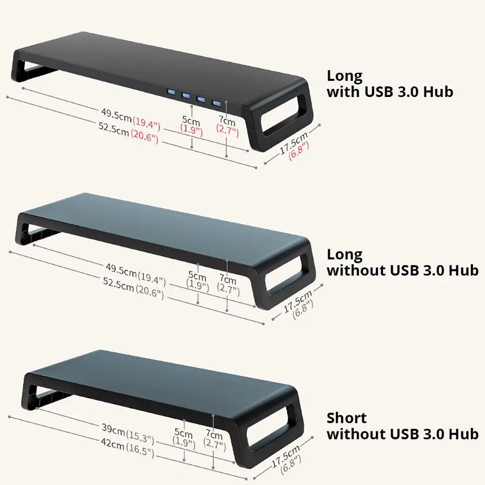 Adjustable Monitor Stand with USB Hub - Jrw solutions