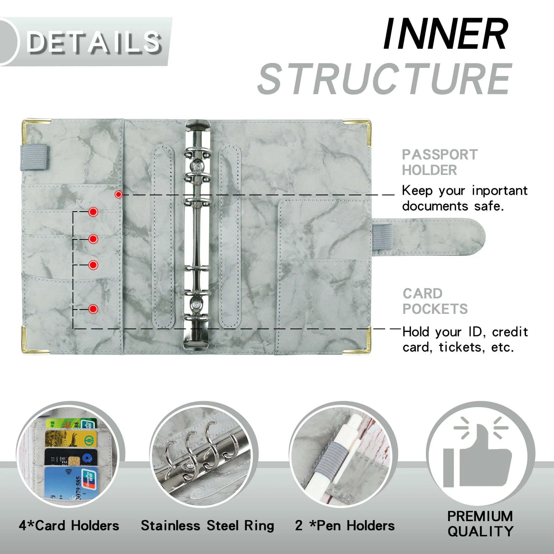 A6 Money Budget Planner Binder With Zipper Envelopes - Jrw solutions