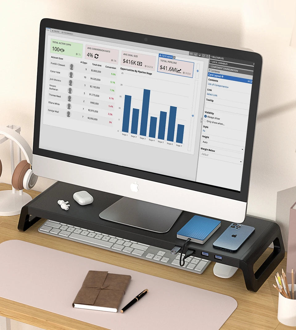 Adjustable Monitor Stand with USB Hub - Jrw solutions