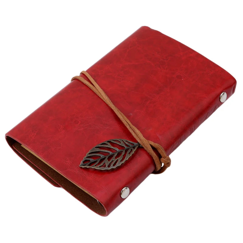 Retro Leaf PU Leather Notebook Diary - Jrw solutions