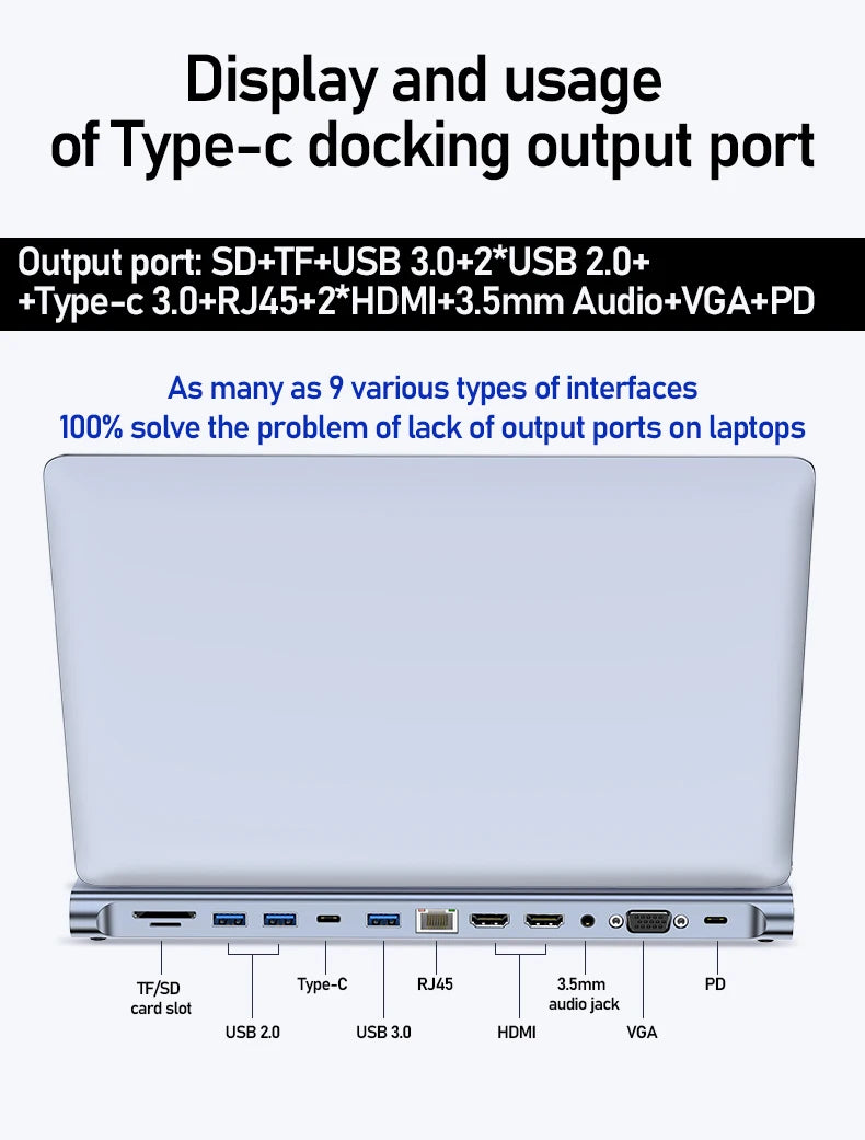 MST Hub USB-C Docking Station with Dual HDMI - Jrw solutions