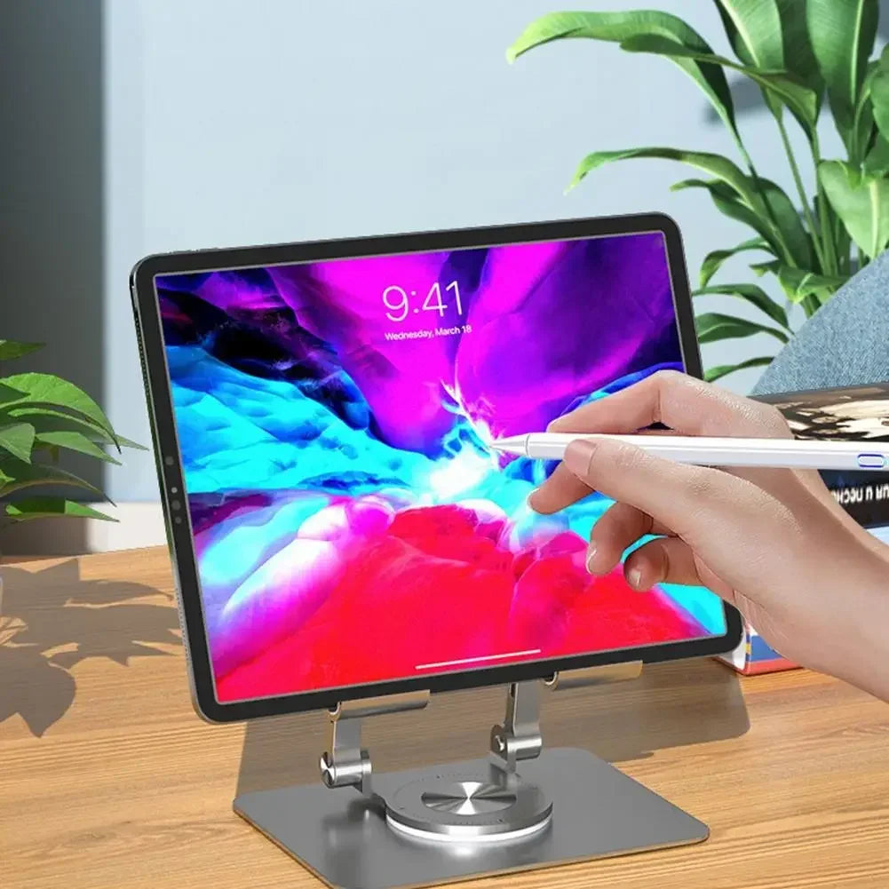 Adjustable Foldable Desktop Tablet Stand, 360° Rotatable, Compatible with 4.7-12 Inch iPad - Jrw solutions